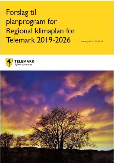 Klimaplanlegging Regional klimaplan for er under arbeid Staten har forventningar til at kommunane set i gang sitt eige planarbeid