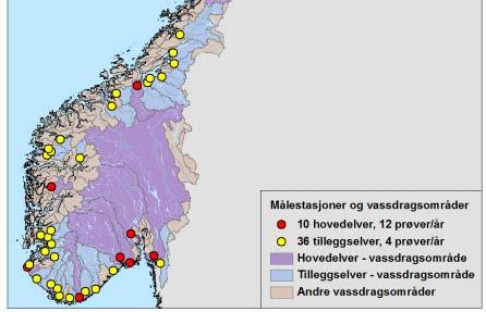 1990-2003 utgjør ca. 70 % av landarealet Figur 3.