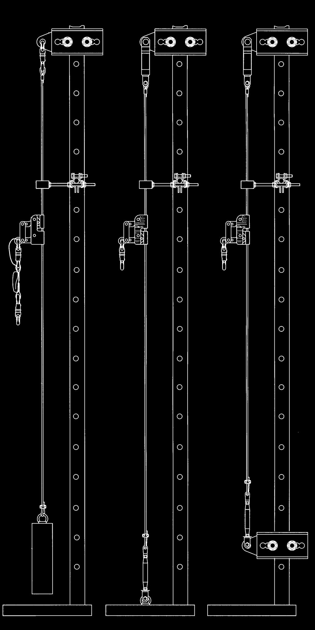 De vertikale systemene gir deg en god bevegelsesfrihet der du hele tiden er festet til et godkjent fallsikringssystem.