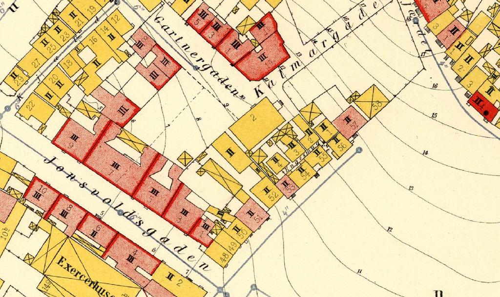 7 4 Områdets historie og områdebeskrivelse Området har vært bebygget med småhus siden 1600-tallet og brant sist i 1702.