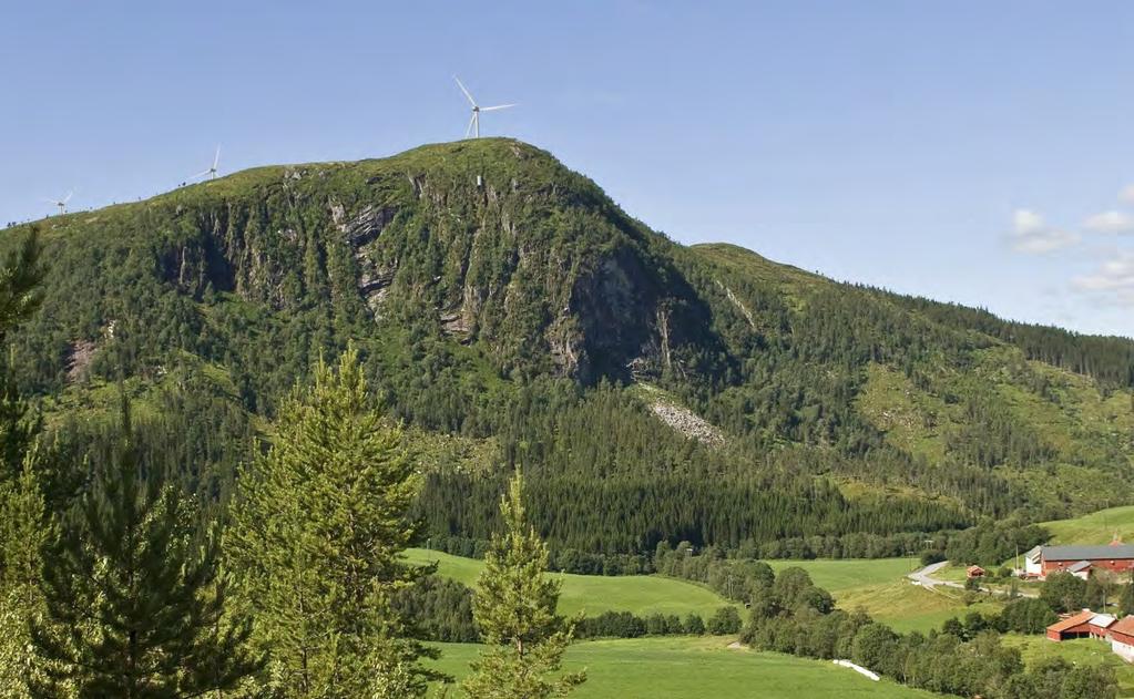 Visualisering: Katrine Lone Bjørnstad Figur 8: Geitfjellet vindkraftverk full utbygging