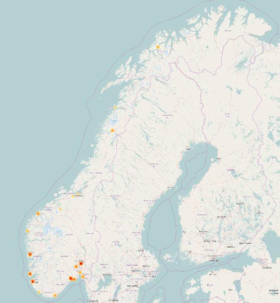 Ny logistikkjede Havner som håndterer mest gods Norges største byer Ikke