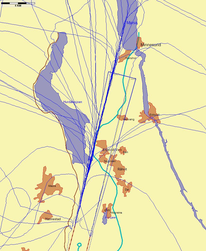 Landinger fra nord med andre flytyper, eksempeldag med sørlig trafikkretning hele dagen Figur 5. Fredag 11.