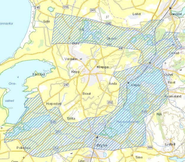 2.3 Horpestad i Klepp kommune 2.3.1 Lokalisering Dette området har ikke blitt besøkt i 2016, men vil bli vurdert i løpet av våren 2017 før etablering av prøvetakingsbrønn.