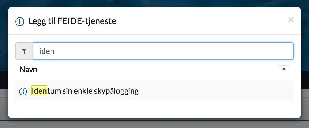 FEIDE-tjenester.