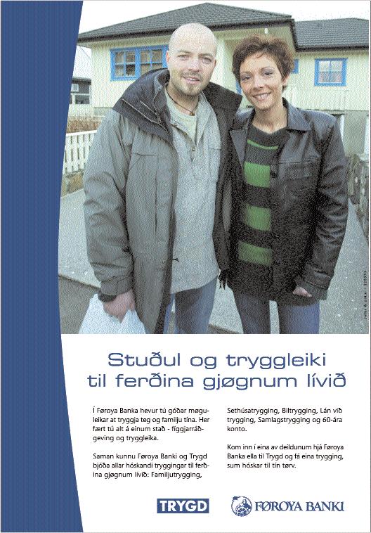 Nr. 314-25. mars 2004 Ísland og Føroyar gjørt fiskiveiðuavtalu fyri 2004 Føroyska botnfiskakvotan í íslendskum sjógvi verður 5.600 tons í ár.tað er tað sama, sum hon var í fjør. Toskakvotan er 1.