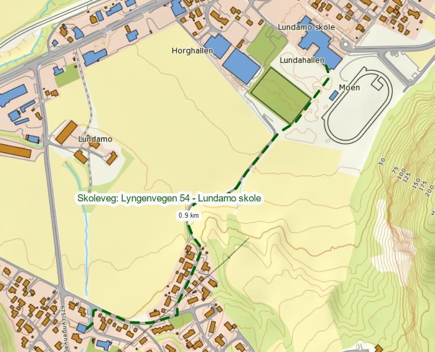 3. Rekreasjon til Lundamo s/b: et leke- og rekreasjonsområde som er mye brukt av barnehagen og barneskolen på Lundamo. 4.