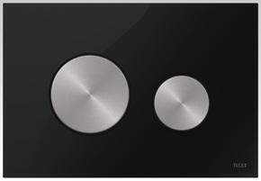 2 Sirkler i firkanter TECEloop betjeningsplater tilbyr hundrevis av muligheter for et helt tilpasset baderomsdesign.