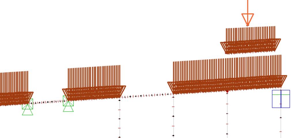 KAPITTEL 7. BEREGNINGER I NOVAFRAME Figur 7.12: Trafikklast for støttemoment i Focus Figur 7.13: Trafikklast for støttemoment i NovaFrame Tabell 7.