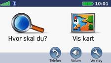 Trinn 2: Konfigurere nüvienheten Enheten skal slå seg på automatisk hvis den er koblet til og kjøretøyet er i gang. Du slår på nüvi-enheten manuelt ved å skyve av/på-knappen til venstre.