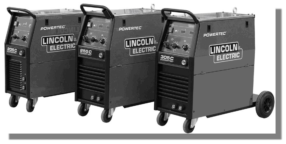 POWERTEC 205C, 255C & 305C IM3021 04/2016 REV03 BRUKSANVISNING NORWEGIAN Lincoln Electric