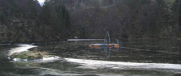 Vanninntak Smoltanlegget har i dag flere inntak i Sagenvatnet med anledning til å tappe innsjøen ned 3 meter.