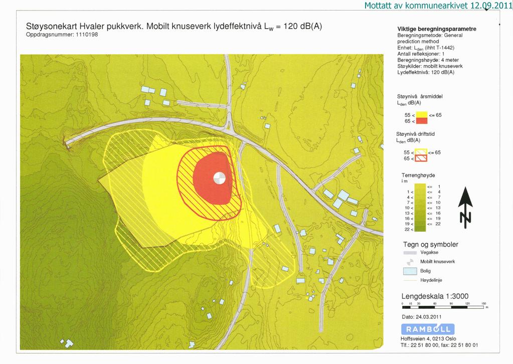 Støysonekart Hvaler pukkverk.