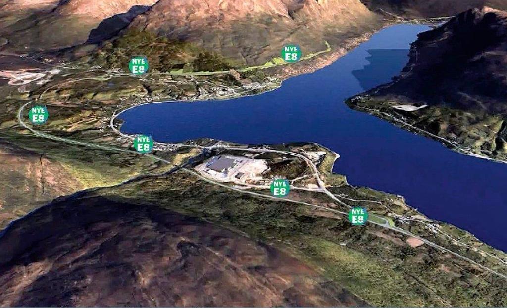 Nye investeringsprosjekter 2018-2029 - Troms E8 Ramfjorden 2200 mill??? ++. E8 Sørbotn-Laukslett 2018-2023: 1300 mill. 2024-2029: 150 mill. Bompenger: 750 mill.