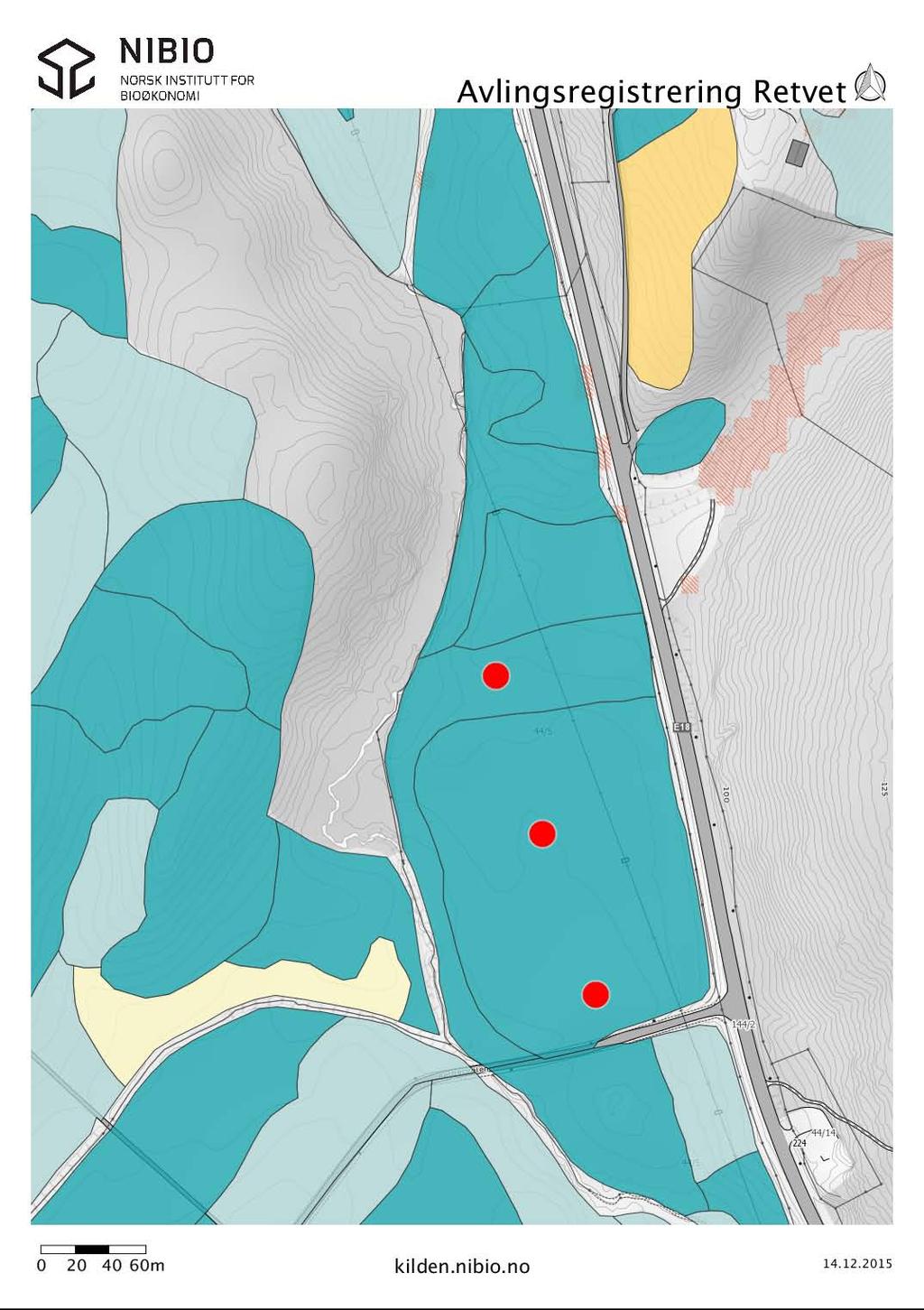 Ruter for avlingsregistrering