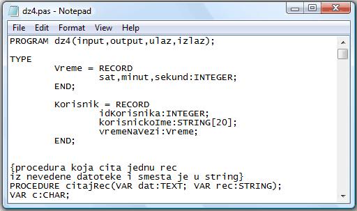 Njih kreira računar tako što memorijski sadržaj neke lokacije (promenljive) bukvalno prepiše u datoteku (isto kao što je smešten u operativnij memoriji).