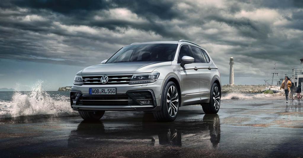 R-Line Ønsker du en enda mer dynamisk utgave av den nye Volkswagen Tiguan Allspace? Da kan du velge R-Line eksteriørpakke som fremhever bilens sportslige stil.