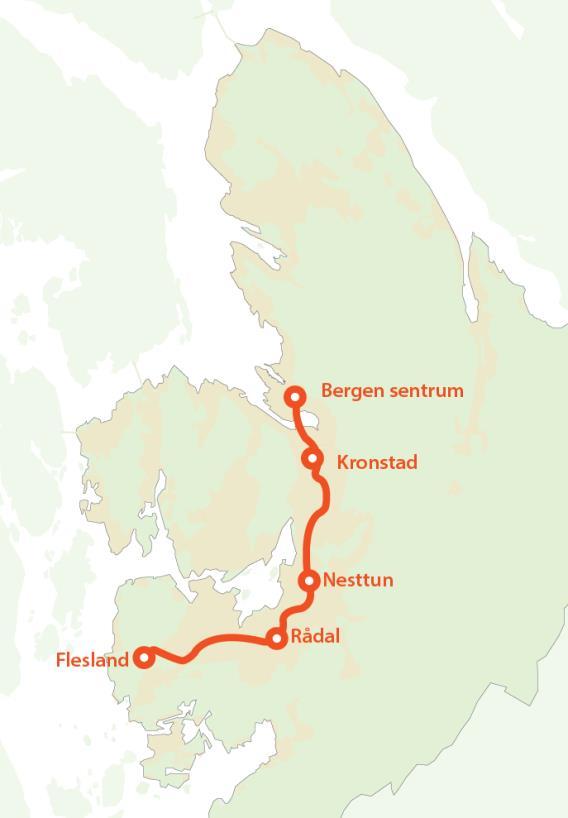 Bybanenett Bystyrevedtak 2010 Bybanen skal være ryggraden i Bergens fremtidige kollektivsystem - i et nettverk med buss 1.