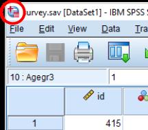 AKTIVT VINDU Spesielt når man har mange datafiler åpne