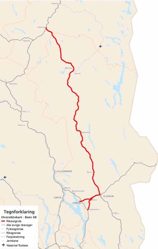 I rute 6a er det ingen tiltak under «store prosjekter» i Hedmark.