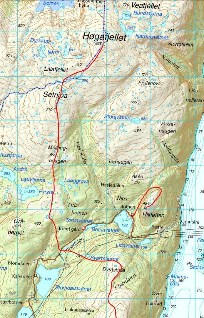 Øvelse: kompasskurs Kart: Turkart for Voss 1:50000 Finn kompasskurs fra første UTM koordinat til andre UTM koordinat: 1. 175 186 170 181 2.