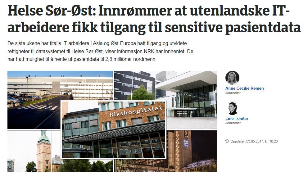 journalen din enn at at uvedkommende får