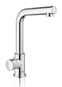 Hvor GROHE Red gir den ultimate komforten med å få kokende varmt vann fra kranen, er GROHE Blue Home Mono er en