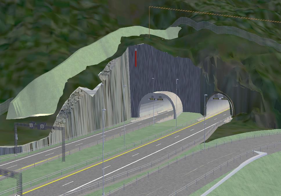 Homledaltunnelen (nord) - 3,2 km lang toløps