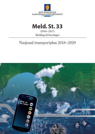 Kostnader og finansiering Meld. St. 33, Nasjonal transportplan 2018-2029. Fra tabell 13.