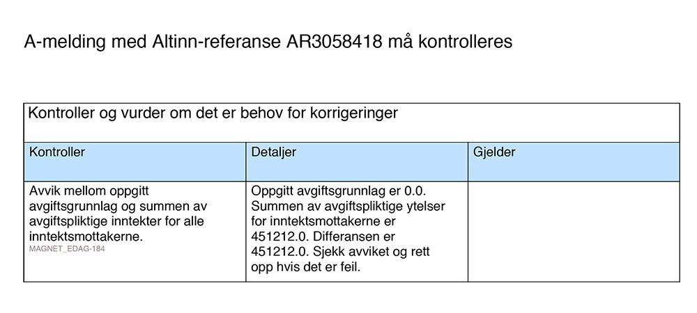 Tilbakemeldingen viser en oppsummering av det du har registrert og betalingsinformasjon.