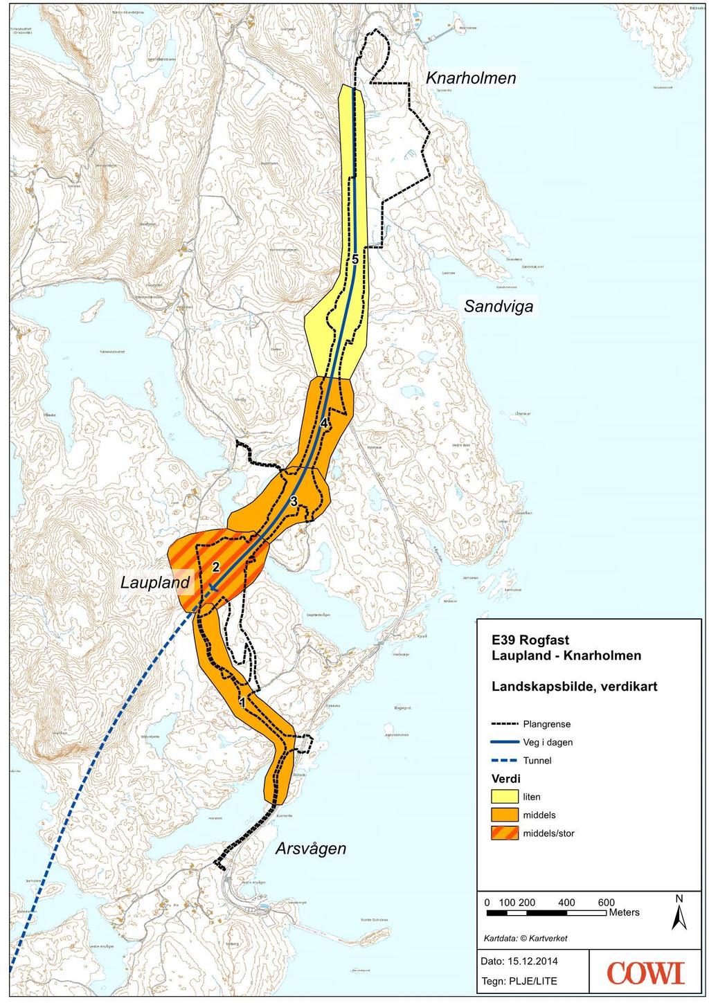 Verdikart landskapsbilde for