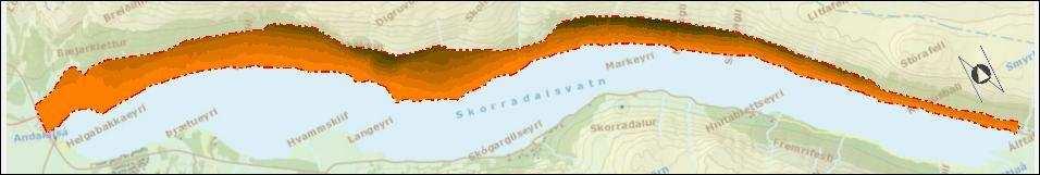 Hlíðar hálsanna beggja vegna dalsins eru yfirleitt sléttar (Freysteinn Sigurðsson, 2004).