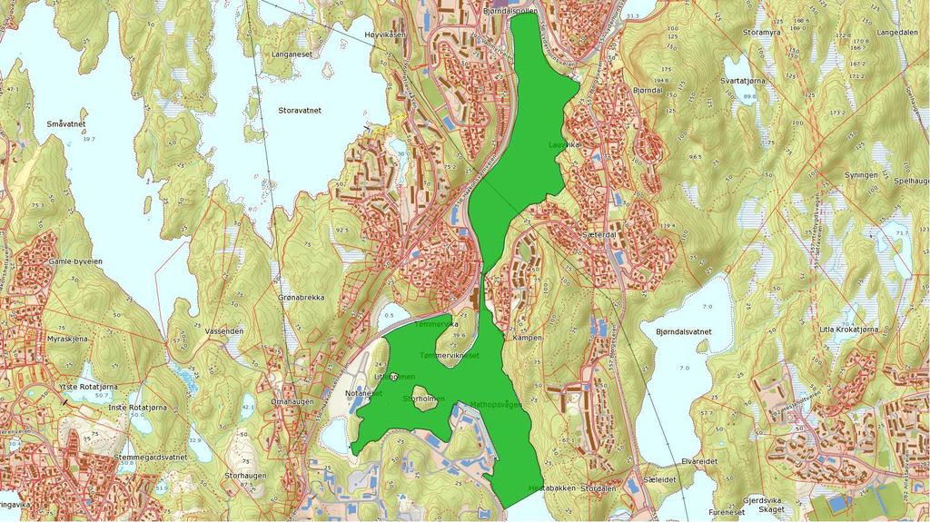 5.3 Verdifulle naturtyper i hht DN s håndbok nr. 19 Det forelå en registrering av verdifulle naturtyper i Naturbasen, og befaringen ga grunnlag for ytterligere en avgrensning.