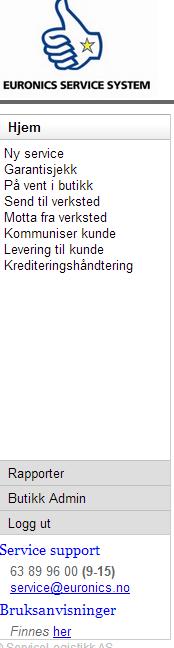 Krediteringshåndtering Velg «Krediteringshåndtering» i menyen på venstre side for å vise pågående RFC saker. Dere får da opp en liste som ser ut som listen over.