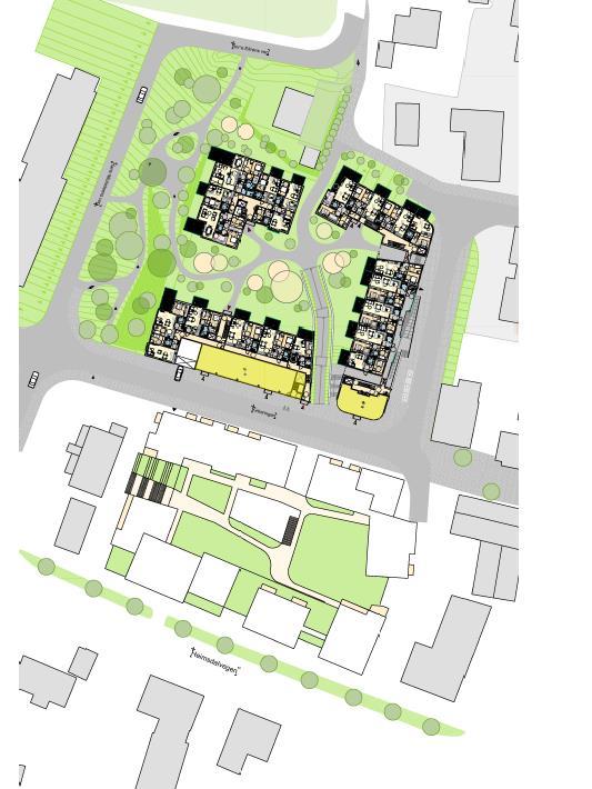 4 1 Bakgrunn Forlagsstiller PKA Arkitekter har på vegne av tiltakshaver Trym Bolig AS utarbeidet et planforslag for planområdet i Heimdal sentrum vest.