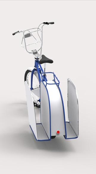 Dermed kan brukerne velge mellom en vanlig sykkel, en sykkel med varetilhenger, en sykkel med romslige bagasjerom på hver side av bakhjulet eller en