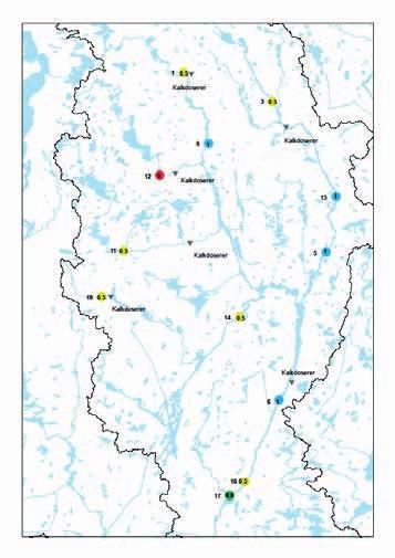 Tettheten av laksunger var høy i 2016 sammenlignet med tidligere år. Det har vært en nedadgående trend i tettheten av ørretyngel siden toppåret i 1997, og tettheten var på et svært lavt nivå i 2016.