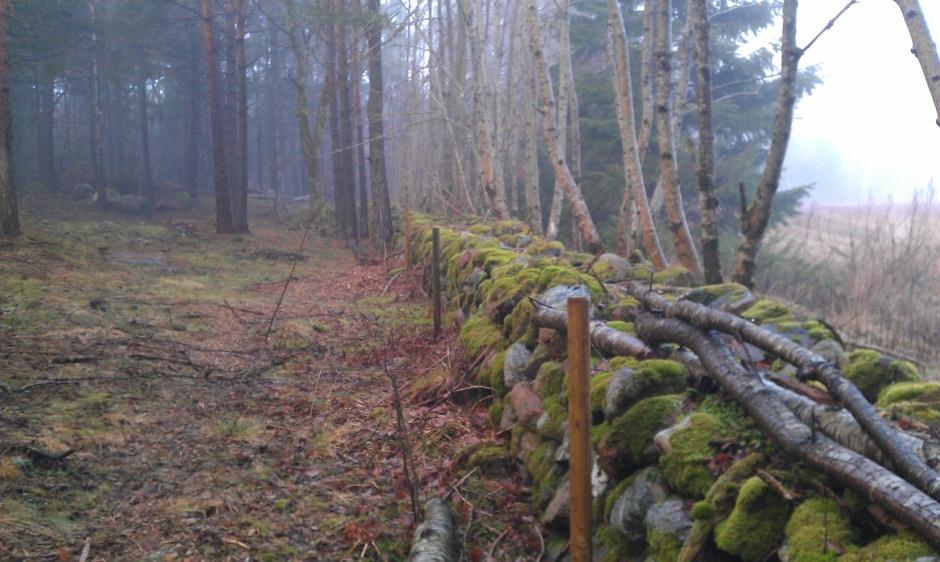 tilskuddsberettigede Steingjerdene rammer inn