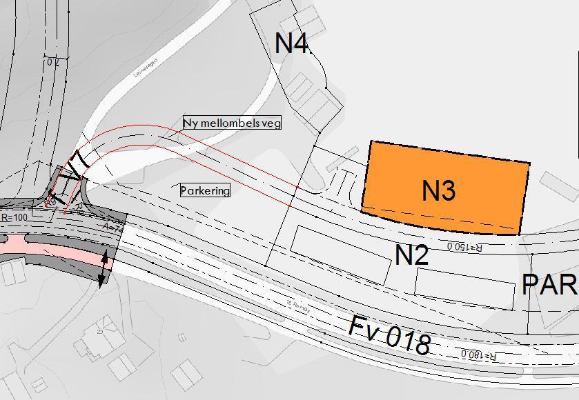 7 Tilkomst frå vest I samband med utbygginga så ser tiltakshavar for seg å etablere ein ny tilkomstveg frå vest, frå regulert avkøyrsle.