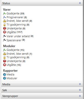 Modulrapport Det er nå mulig å eksportere modulinformasjonen til Excel. Rapporten vil inneholde all informasjon om modulene, også modulbeskrivelse. 6.