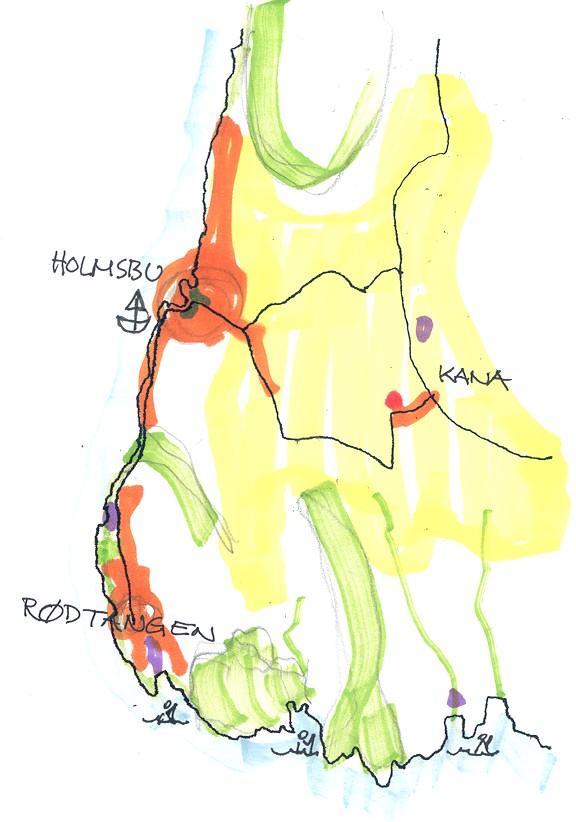 Kommunedelplan for Holmsbu/Rødtangen/Kana SAMFUNNSDELEN Visjon: Visjon for kommunedelen Holmsbu, Rødtangen og Kana: Levende og trygt område med særpreg I visjonen ligger at området skal være levende