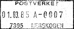 7 Type: I24N Utsendt NERSKOGEN 2 Innsendt STAMNAN Registrert brukt 01.11.97 FH Stempel nr. 8 Type: I24 Utsendt NERSKOGEN Innsendt Registrert brukt 29.12.