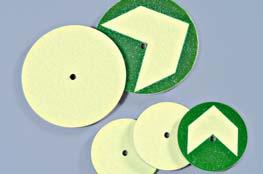 Sklisikker runde markører i selvklebende tape for enkel montasje, anbefalt 3 stk pr/m, etterlys 150/22 mcd/m2, diameter 90mm, leveres i pakker med 12 stk 83-10788, markør