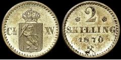 -517-2 skilling 1870, kv. 0.