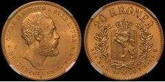 -528-20 krone 1879, kv. 01.