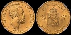 01+, NM9-532- 10 krone 1874, kv.