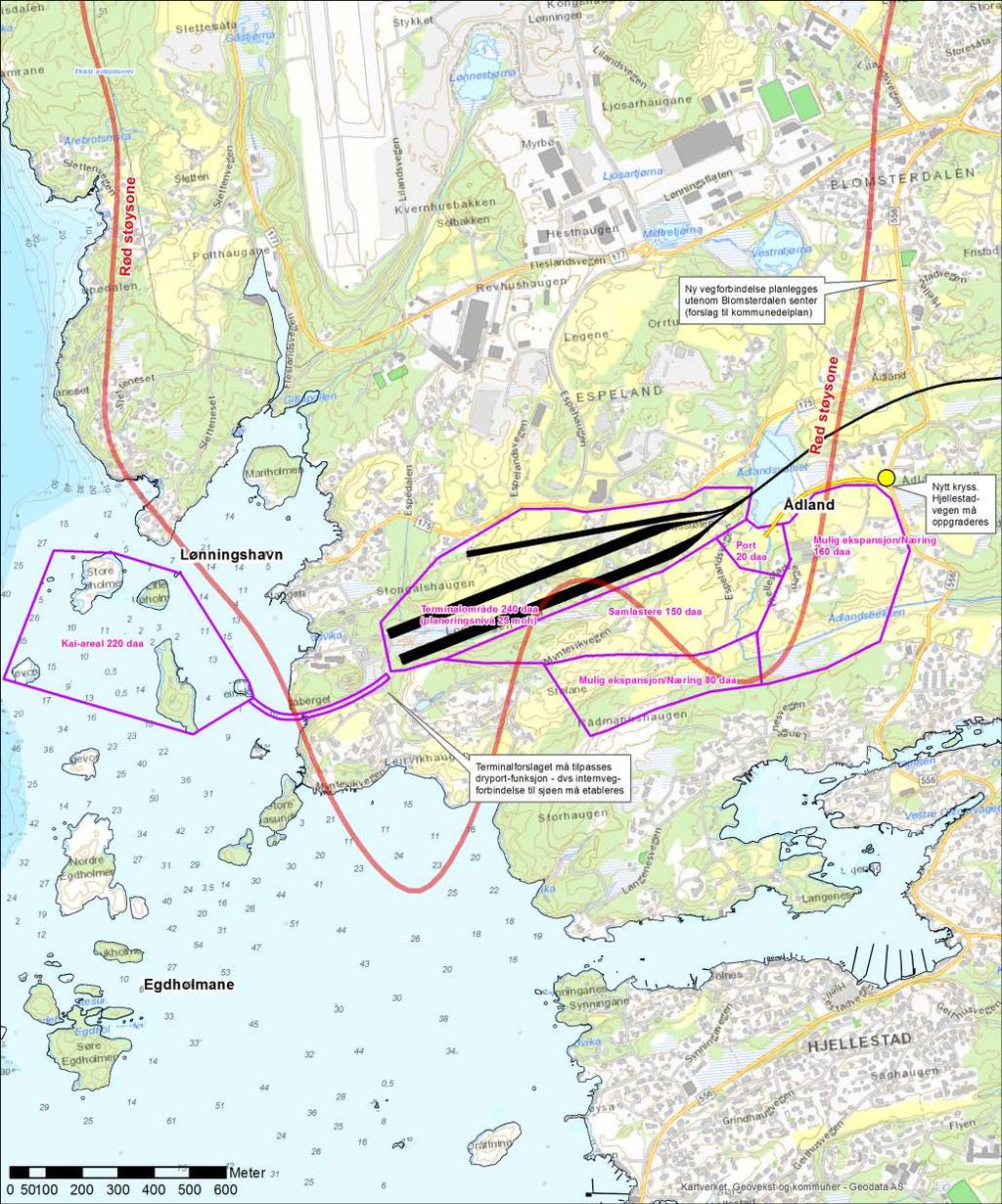 Dryportløsning Ådland/Lønningshavn God plass