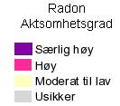 Punkt 5 - Radongass Utsnitt fra NGU sitt aktsomhetskart for radon (/geo.ngu.no/kart/minkommune/=1711) under. Plangrensen er markert med blå stiplet strek.