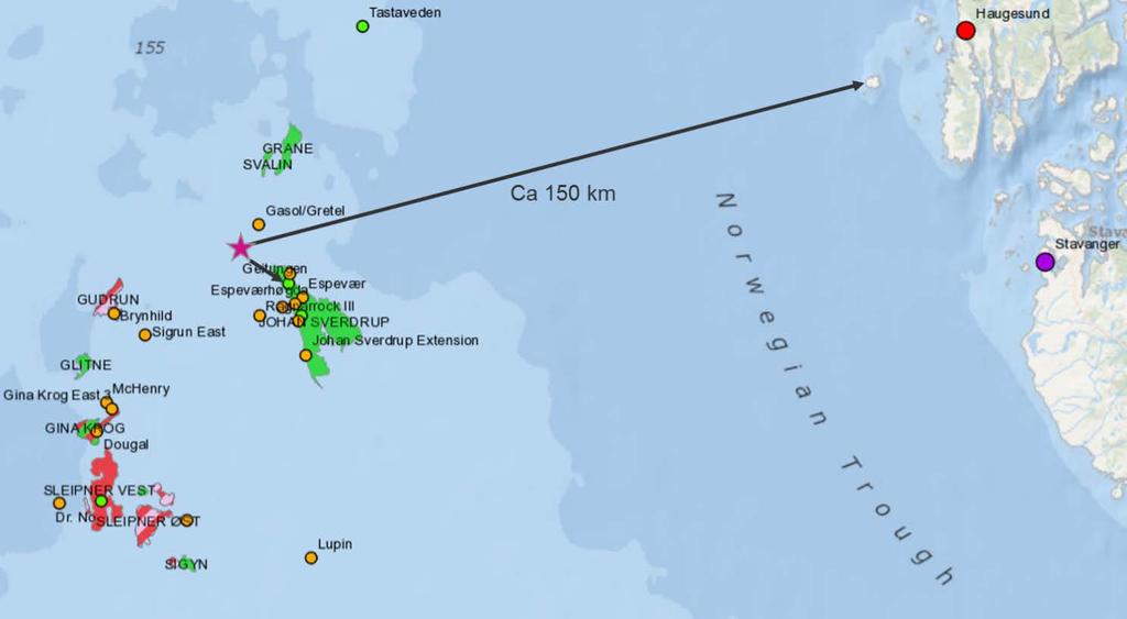 3 Generell informasjon 3.1 Beliggenhet og lisensforhold Letebrønn 16/1-28 S Lille Prinsen, er planlagt i posisjon 6537392,5 N, 459495,19 E (ED50, UTM 31N).