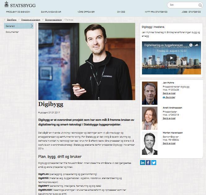 DIGI-BYGG (Statsbygg +BK) - Digitalisering/innovasjon - Nye aktører.